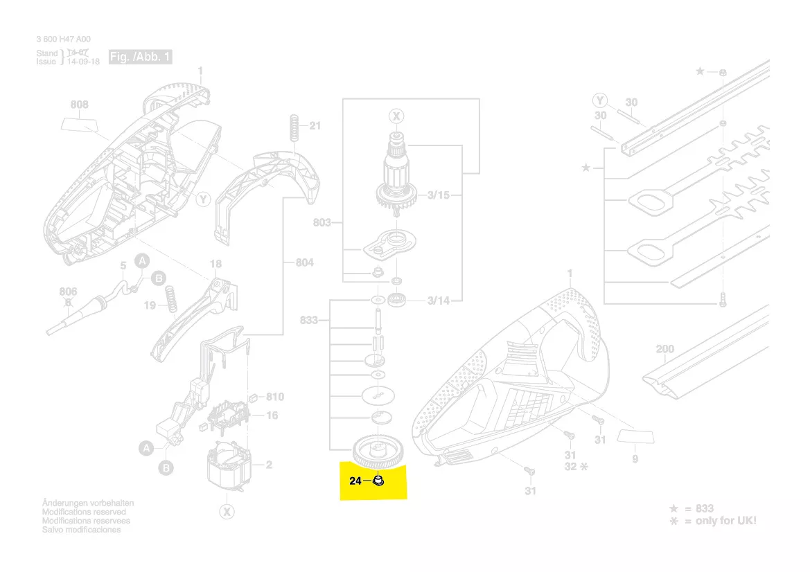 Douille de serrage réf. 2 609 004 018 pour taille-haie BOSCH